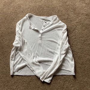 Cropped Long sleeve Button up